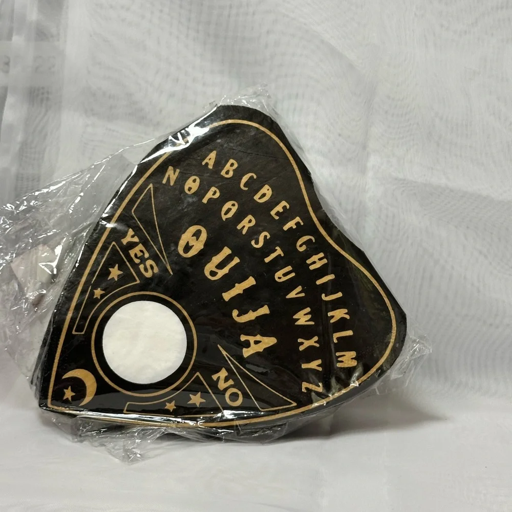Enigmatic Black and Gold Ouija Board Planchette Napkins